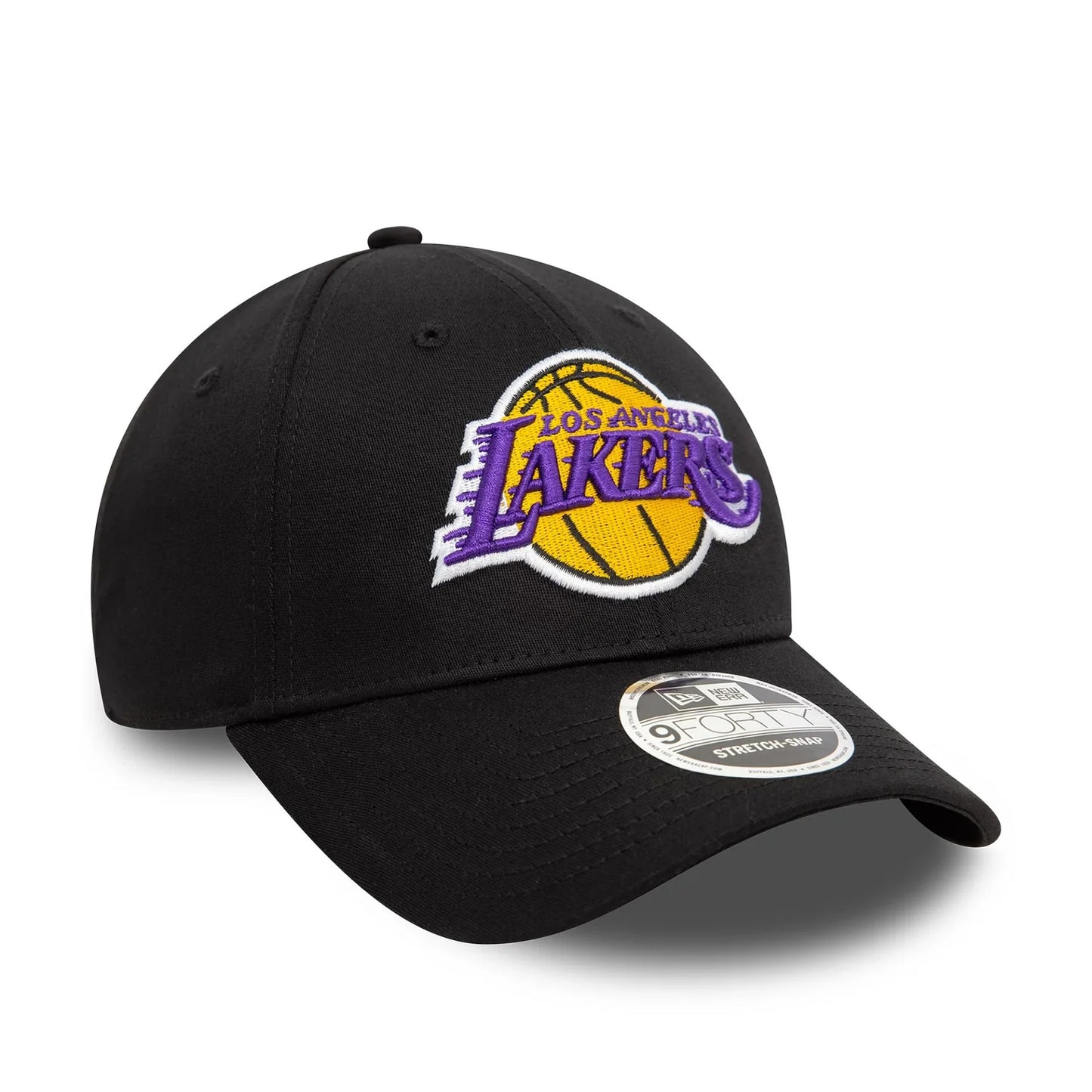 New Era 9FORTY Stretch Snap LA Lakers NBA Cap One Size Schwarz