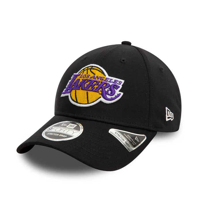 New Era 9FORTY Stretch Snap LA Lakers NBA Cap One Size Schwarz