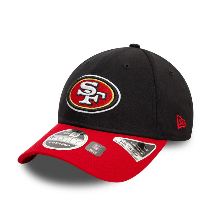 New Era 9FORTY Stretch Snap San Francisco 49ers NFL Cap One Size Schwarz