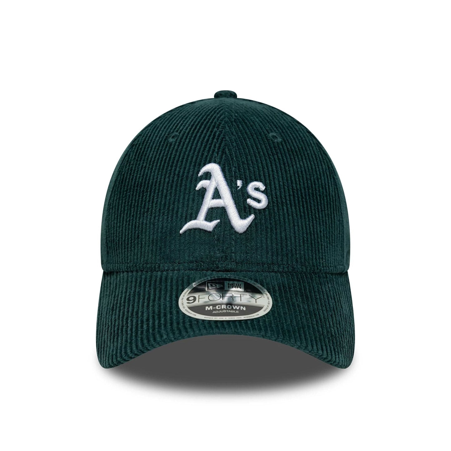 New Era Dunkelgrüne Oakland Athletics MLB Cord 9FORTY M-Crown Verstellbare Cap