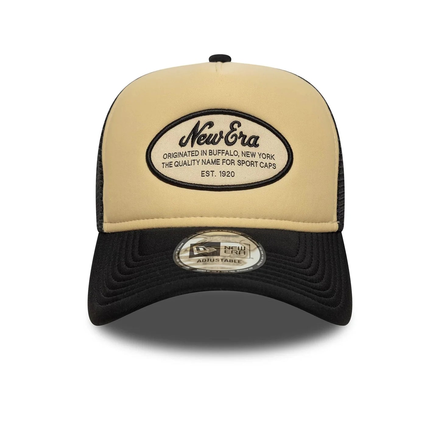 New Era Schwarze New Era Oval Patch 9FORTY E-Frame Trucker Cap