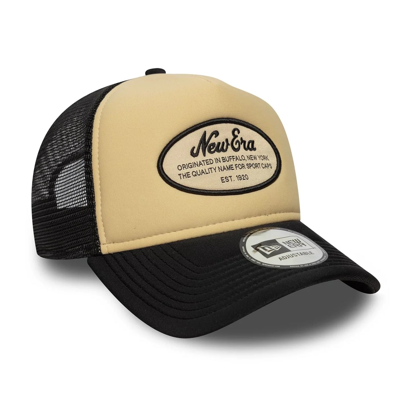New Era Schwarze New Era Oval Patch 9FORTY E-Frame Trucker Cap