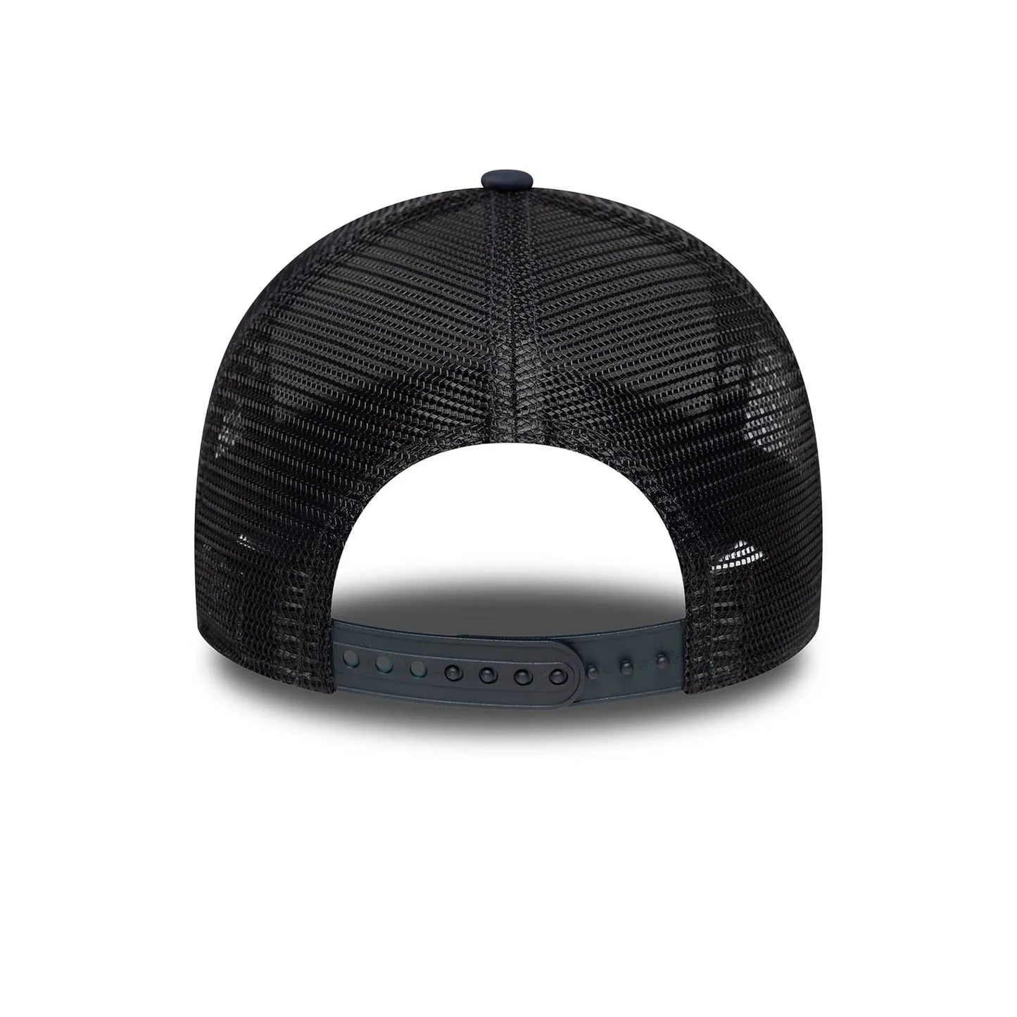 New Era Navy New York Yankees MLB Script 9FORTY A-Frame Trucker Cap