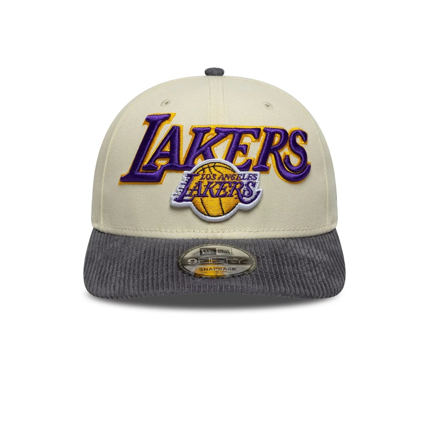 New Era Hellbeige LA Lakers NBA Cord Visor 9FIFTY Snapback Cap