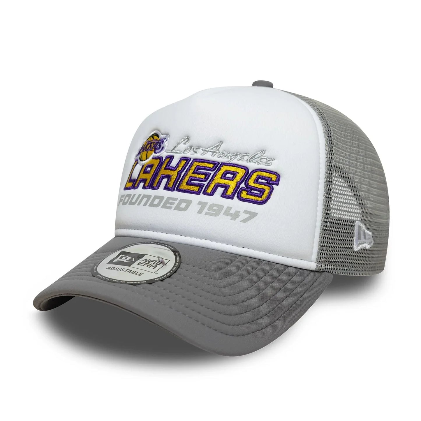 New Era Graue LA Lakers NBA Graphic 9FORTY A-Frame Trucker Cap