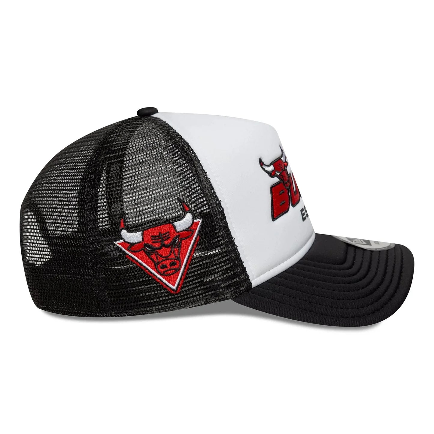 New Era Schwarze Chicago Bulls NBA Graphic 9FORTY A-Frame Trucker Cap