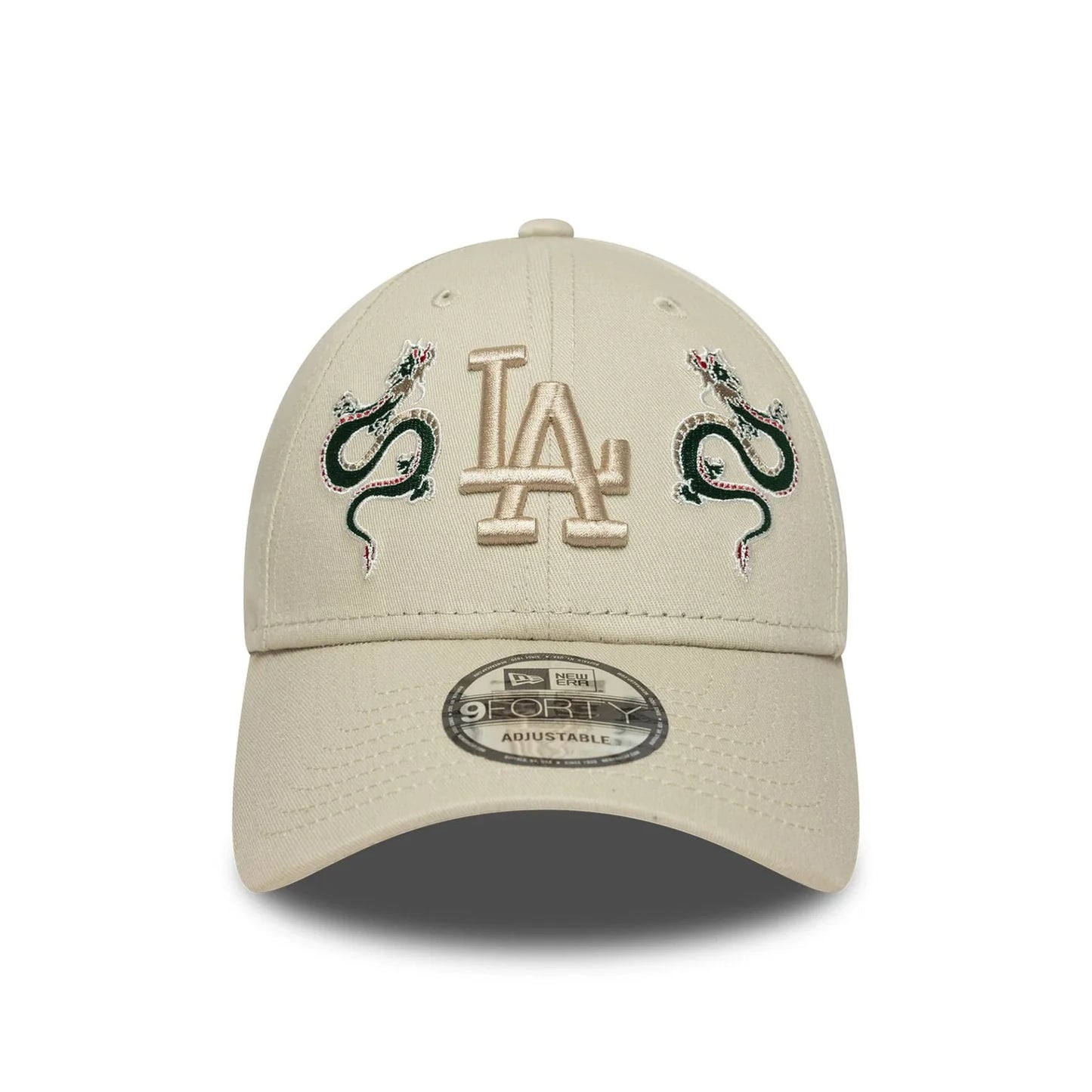 New Era Hellbeige LA Dodgers MLB Icon 9FORTY Verstellbare Cap