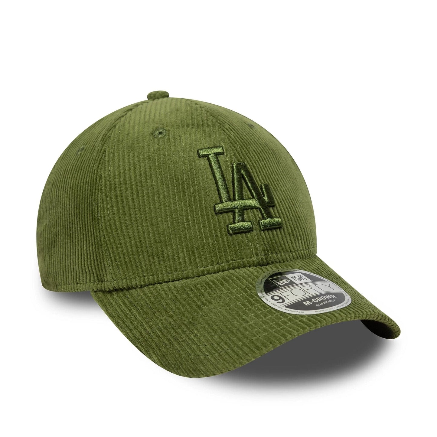 New Era Dunkelgrüne MLB Cord LA Dodgers 9FORTY verstellbare M-Crown Cap