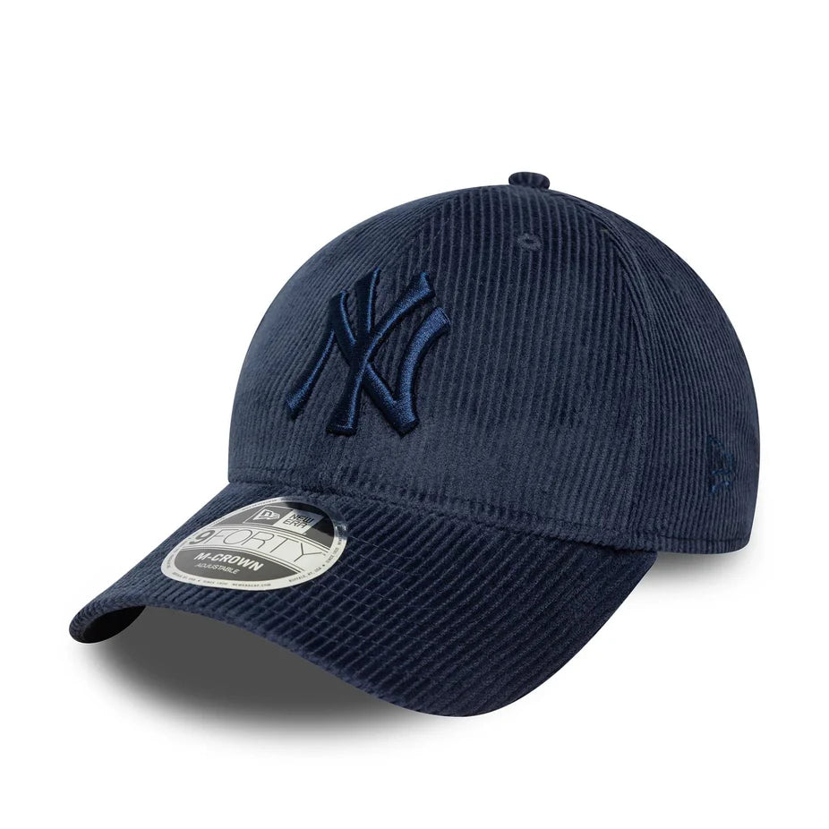 New Era Dunkelblaue MLB New York Yankees Cord 9FORTY verstellbare M-Crown Cap