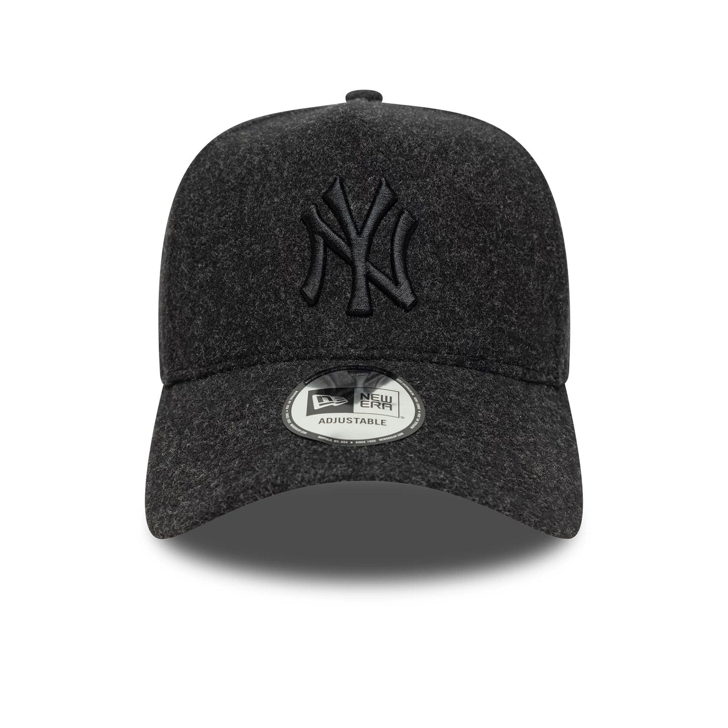 New Era Dunkelgraue MLB Meltonwolle New York Yankees 9FORTY E-Frame Verstellbare Cap