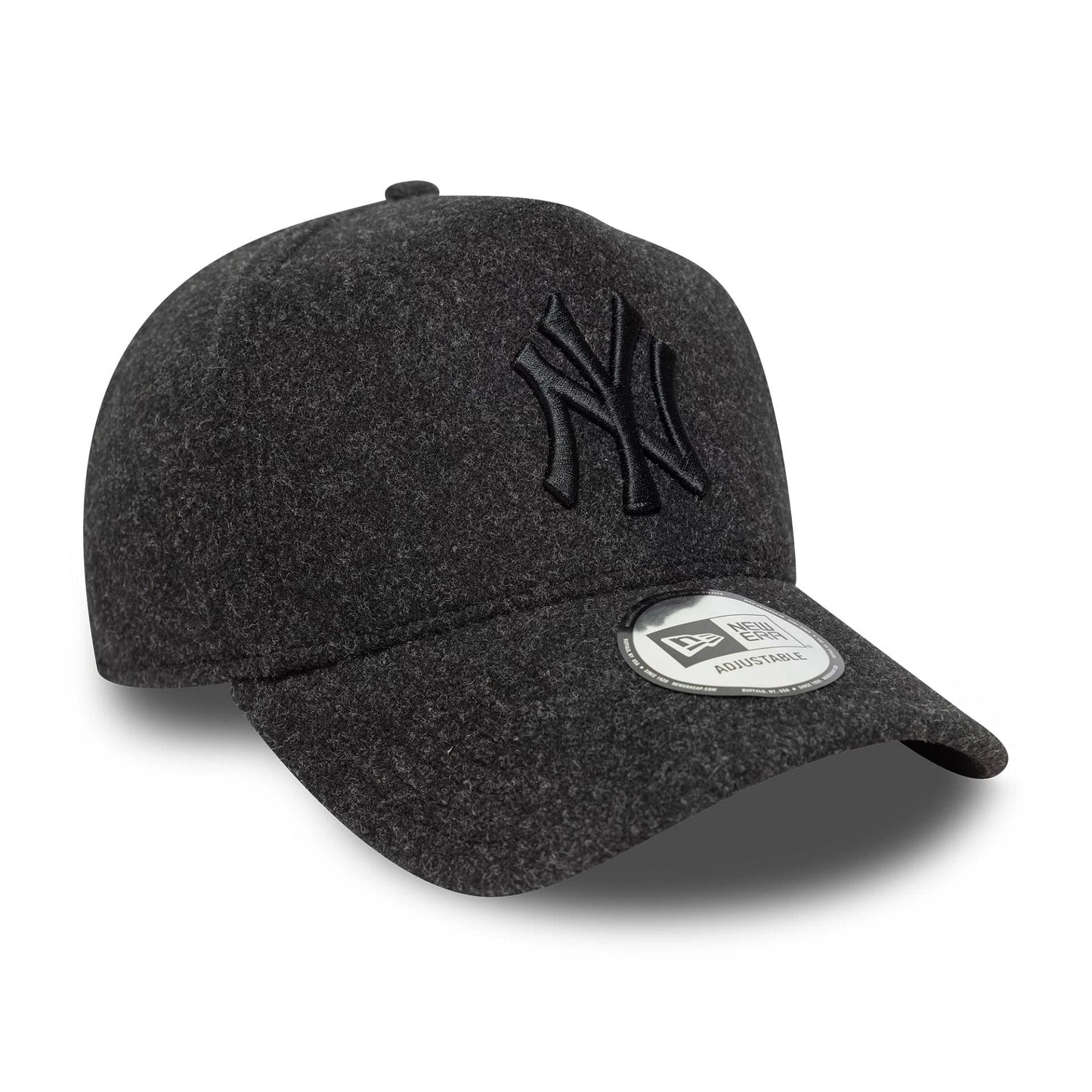 New Era Dunkelgraue MLB Meltonwolle New York Yankees 9FORTY E-Frame Verstellbare Cap