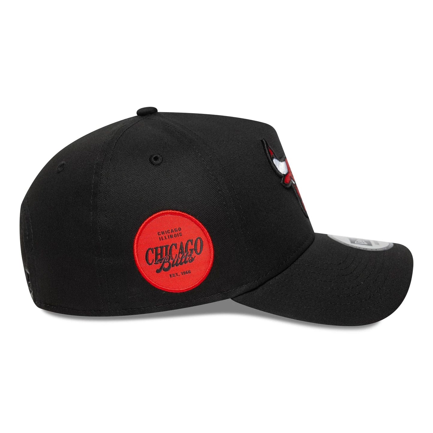 New Era Schwarze NBA Sidepatch Chicago Bulls 9FORTY E-Frame Verstellbare Cap