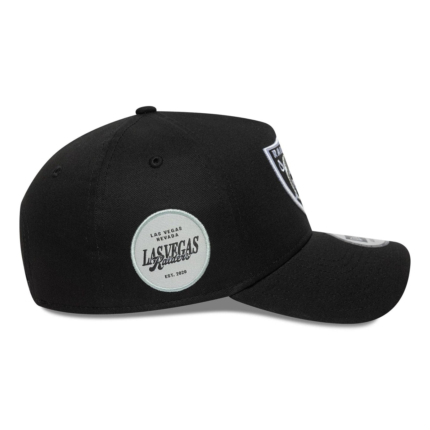 New Era Schwarze NFL Sidepatch Las Vegas Raiders 9FORTY E-Frame Verstellbare Cap