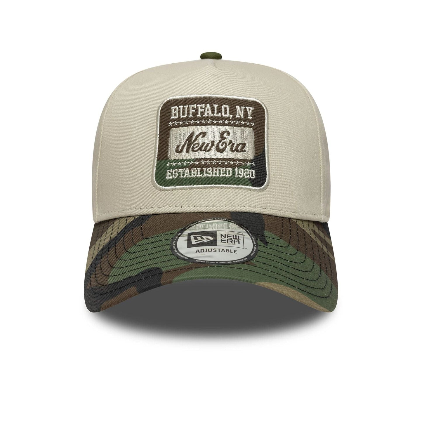 New Era Hellbeige New Era Camo Patch 9FORTY E-Frame Verstellbare Cap