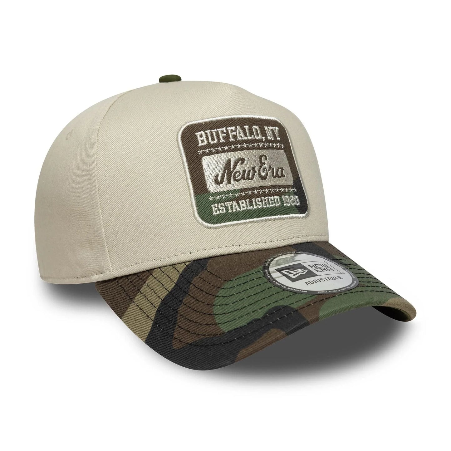 New Era Hellbeige New Era Camo Patch 9FORTY E-Frame Verstellbare Cap