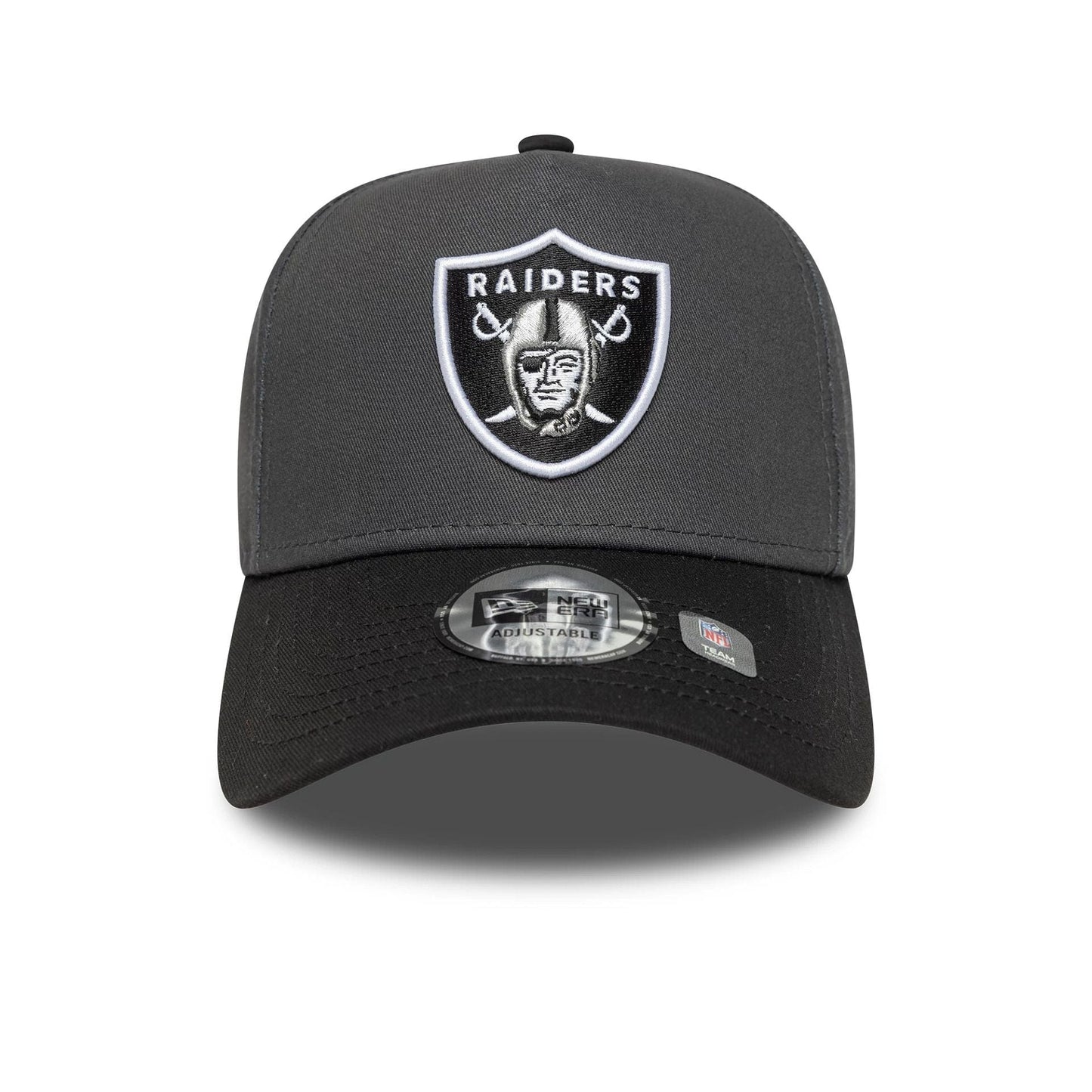 New Era Dunkelgraue NFL Las Vegas Raiders 9FORTY E-Frame Verstellbare Cap