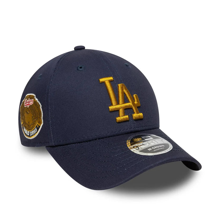 New Era Navy MLB World Series Patch LA Dodgers 9FORTY M-Crown Verstellbare Cap