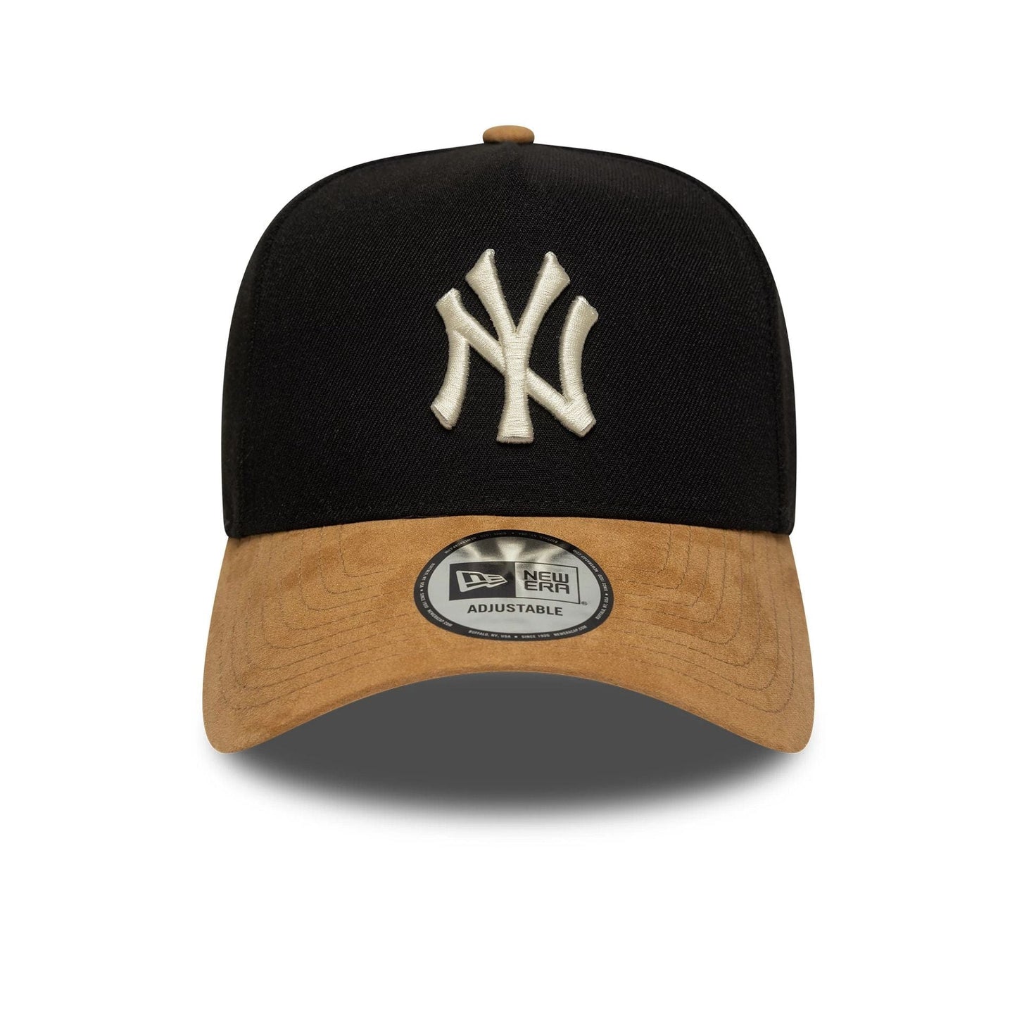 New Era Schwarze New York Yankees MLB Wildleder Visor 9FORTY E-Frame Verstellbare Cap