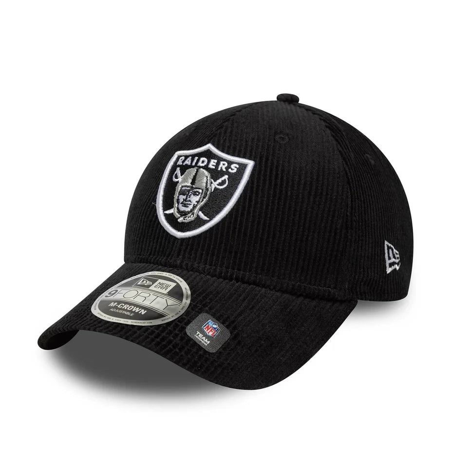 New Era Schwarze Las Vegas Raiders NFL Cord 9FORTY M-Crown Verstellbare Cap