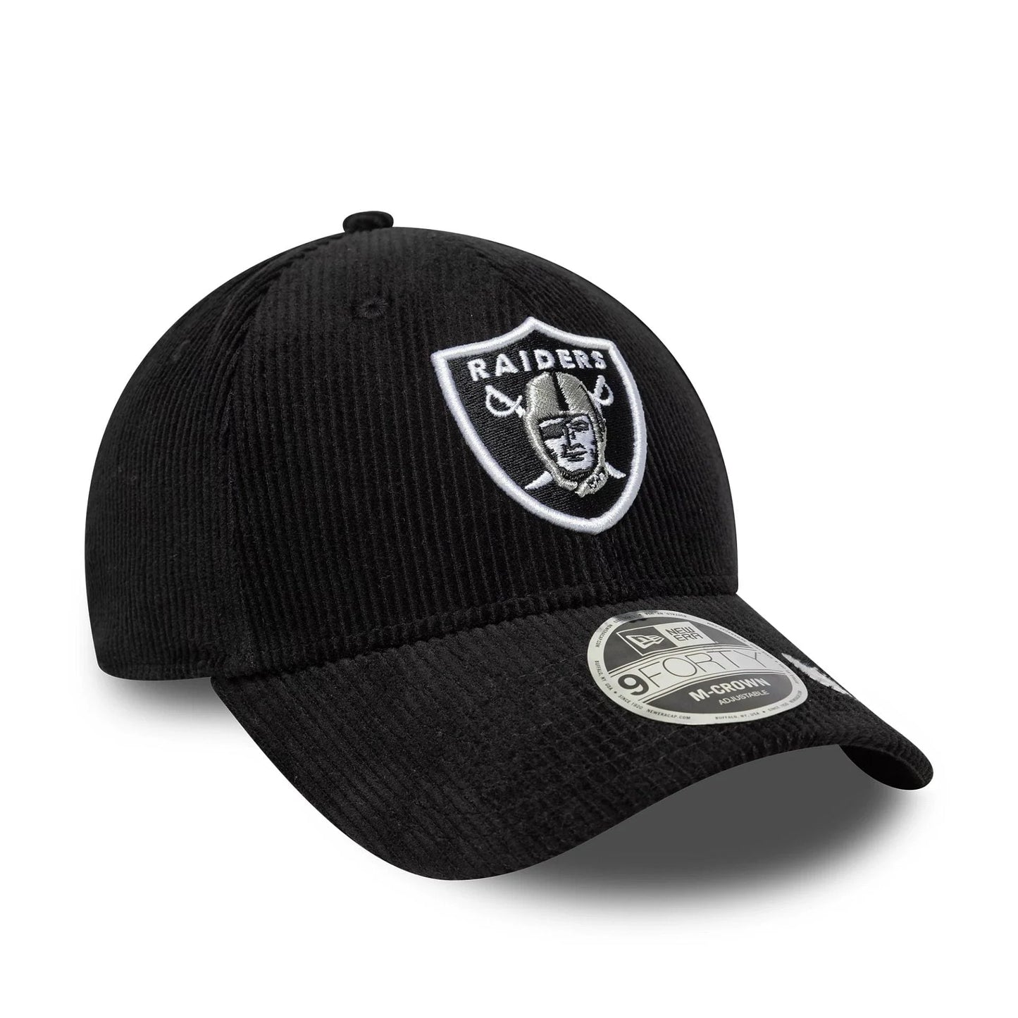 New Era Schwarze Las Vegas Raiders NFL Cord 9FORTY M-Crown Verstellbare Cap
