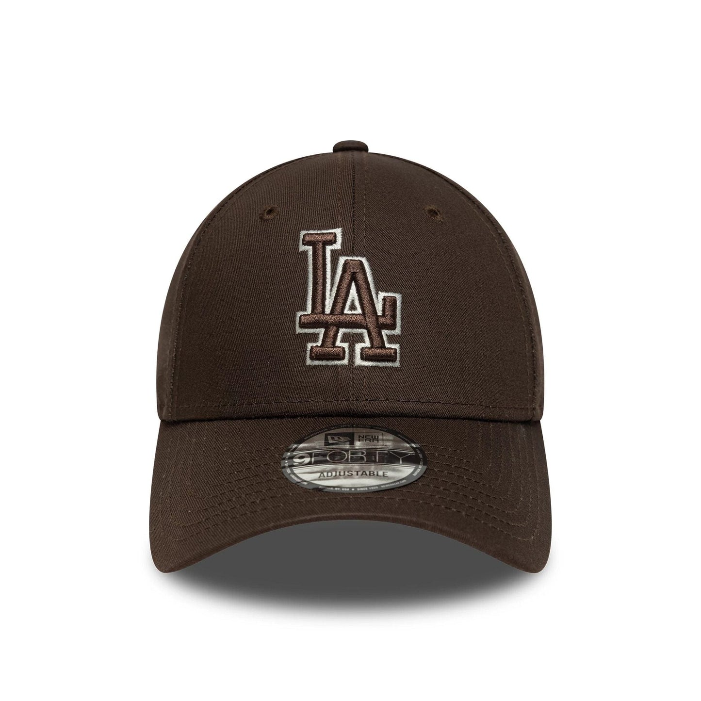 New Era Dunkelbraune LA Dodgers MLB Team Outline 9FORTY Verstellbare Cap