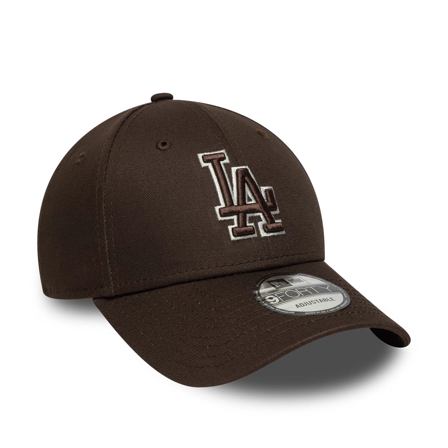New Era Dunkelbraune LA Dodgers MLB Team Outline 9FORTY Verstellbare Cap