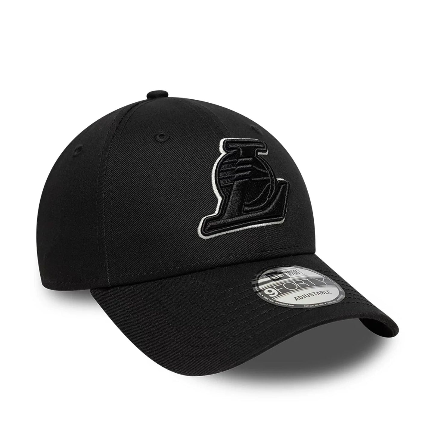 New Era Schwarze LA Lakers NBA Team Outline 9FORTY Verstellbare Cap
