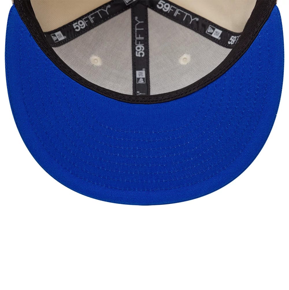 New Era New York Yankees MLB League Essential Cream & Blue 59FIFTY Fitted Cap