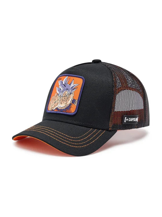 CAPSLAB Goku Dragon Ball Z Black Orange Trucker Cap CL/DBS/1/ULT2
