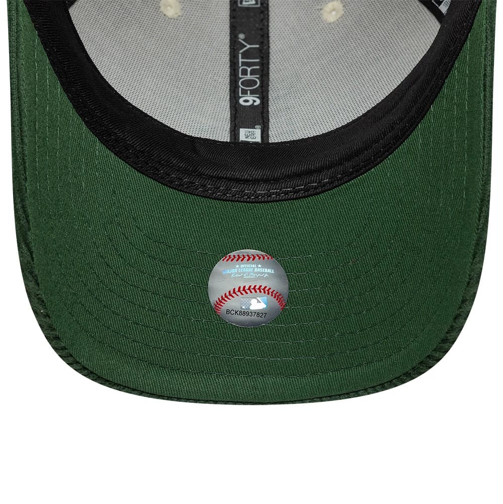 New Era LA Dodgers MLB Cord Cream & Green 9FORTY M-Crown Adjustable Cap