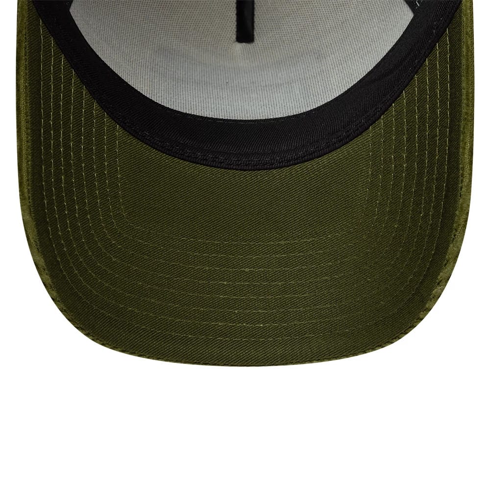 New Era Patch Cord Cream & Green 9FORTY A-Frame Trucker Adjustable Cap