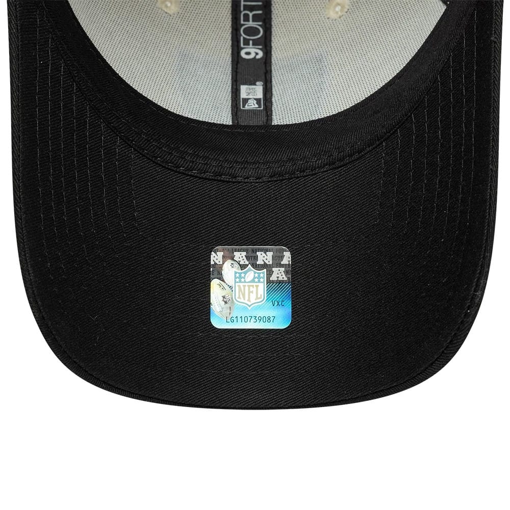 New Era Las Vegas Raiders NFL Colourblock Cream & Black 9FORTY Adjustable Cap