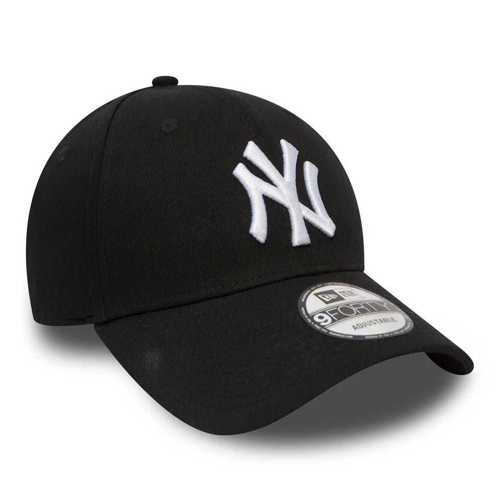 New Era Black New York Yankees League Essential 9FORTY Verstellbare Cap 10531941