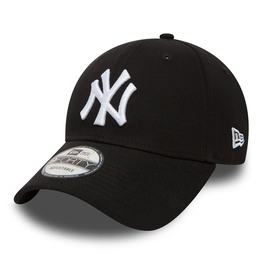 New Era Black New York Yankees League Essential 9FORTY Verstellbare Cap