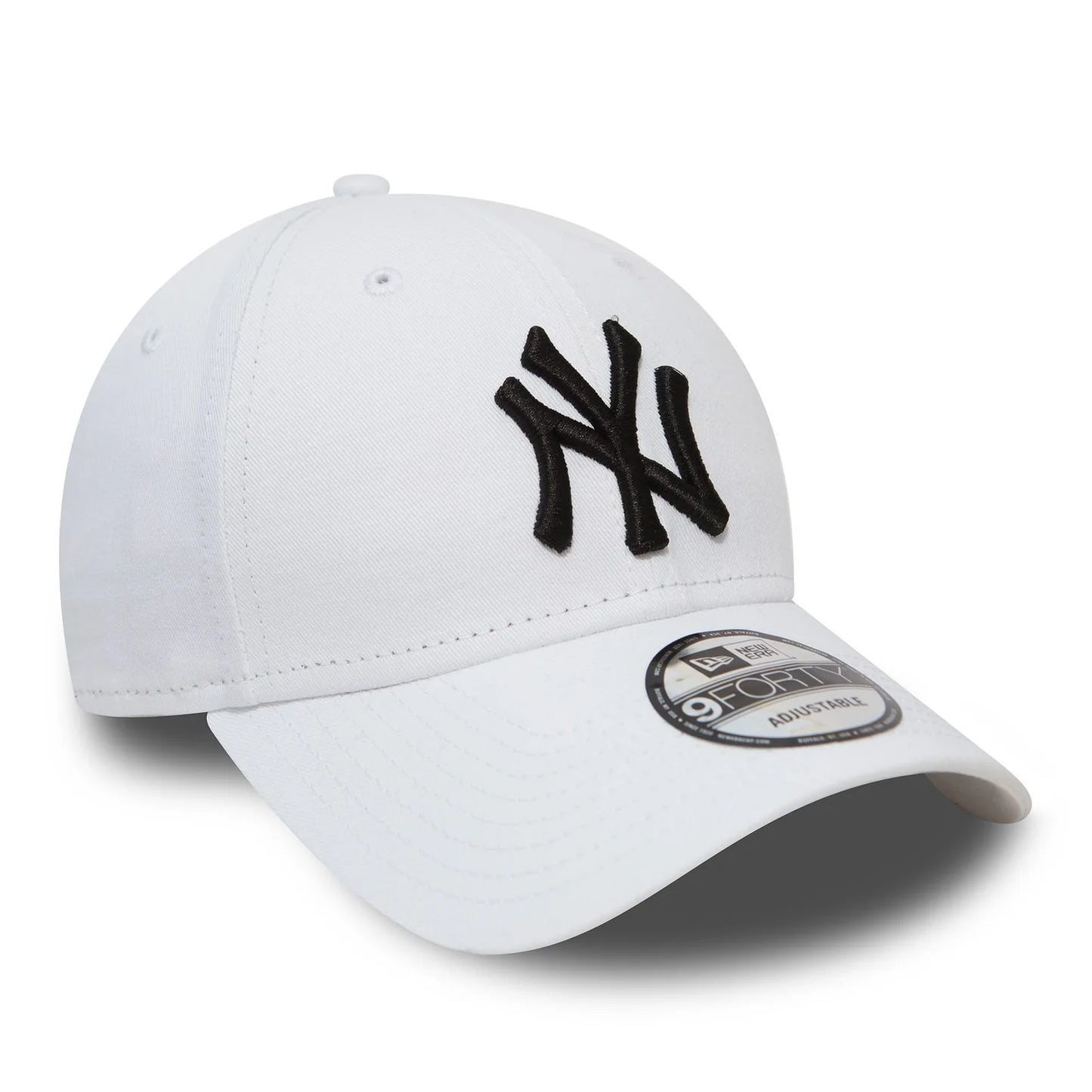 New Era White New York Yankees Essential 9FORTY Verstellbare Cap