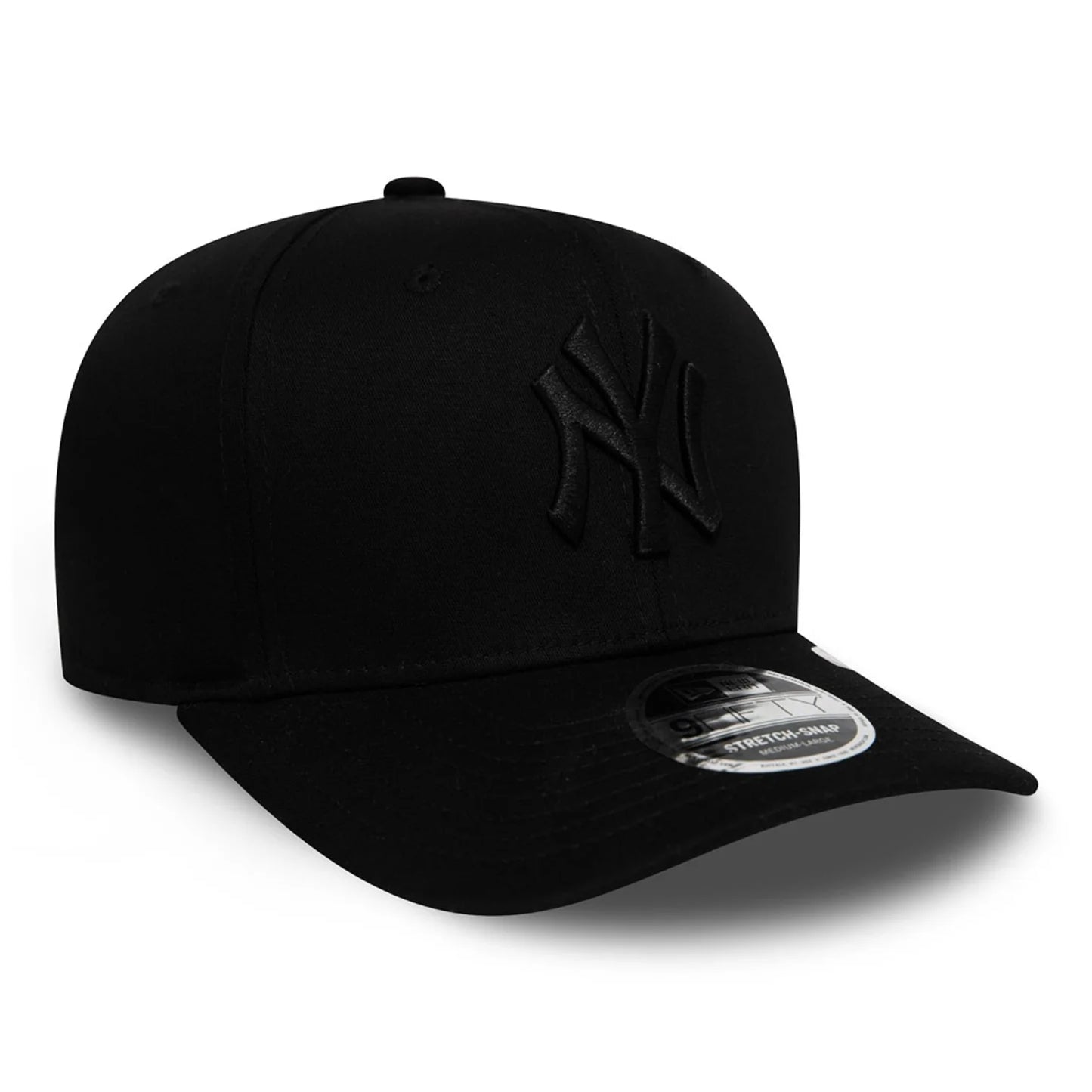 New Era New York Yankees Tonal Black 9FIFTY Stretch Snap Cap