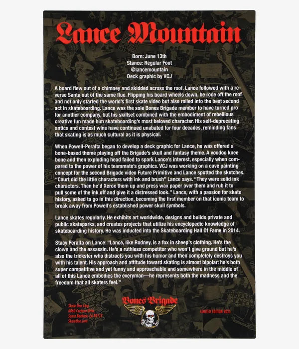 Powell-Peralta Mountain BB S16 Limited Edition 9.9" Skateboard Deck (black gold)