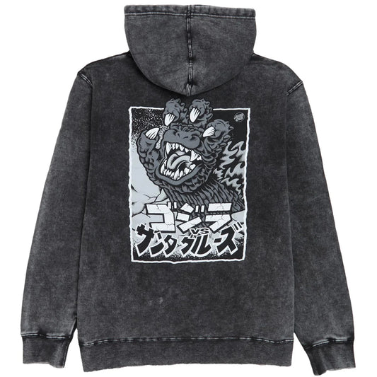 Santa Cruz x Godzilla Hand Hoodie Kapuzenpullover - Black Grey Limited