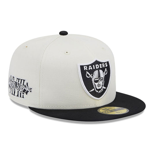 New Era Weiße Las Vegas Raiders 59FIFTY Fitted Cap