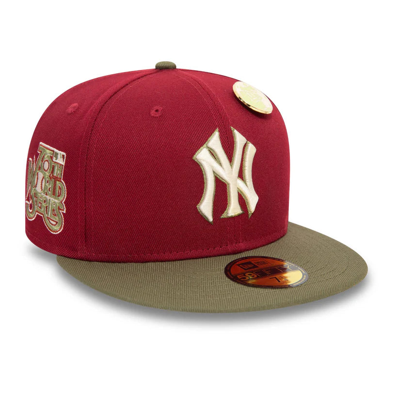 New Era  59FIFTY Red New York Yankees MLB Contrast Pin Fitted Cap