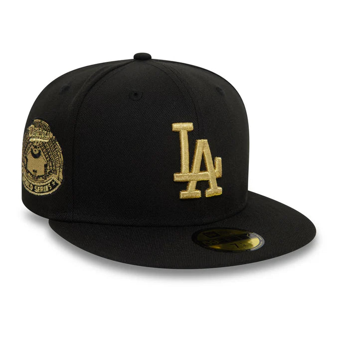 New Era Black Gold LA Dodgers Cooperstown Metallic 59FIFTY Fitted Cap