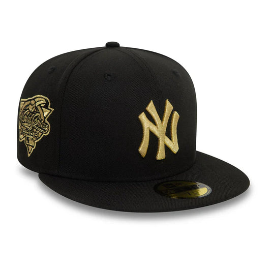 New Era Black Gold New York Yankees Cooperstown Metallic 59FIFTY Fitted Cap