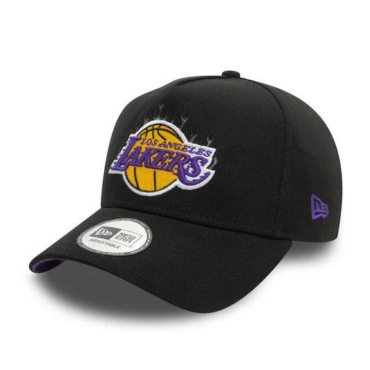 New Era Black  LA Lakers NBA Flame 9FORTY E-Frame Cap