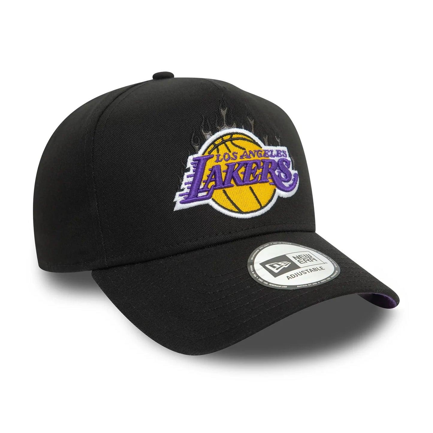 New Era Black  LA Lakers NBA Flame 9FORTY E-Frame Cap