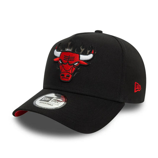 New Era Black Chicago Bulls NBA Flame 9FORTY E-Frame Cap