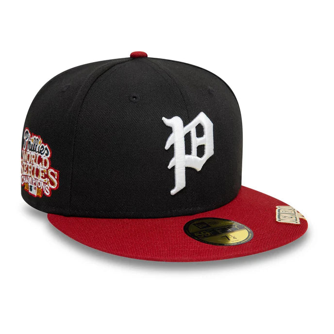 New Era Black Philadelphia Phillies Visor Clip 59FIFTY Fitted Cap