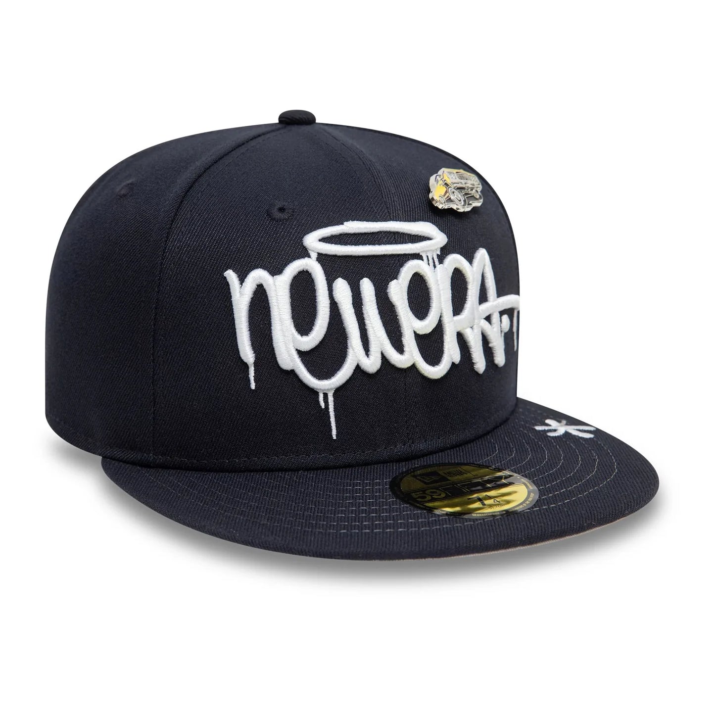 New Era Graphic 59FIFTY Fitted Cap Visor Pin Dark Navy