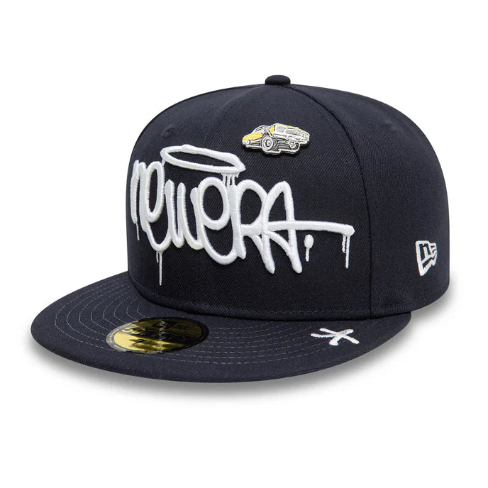 New Era Graphic 59FIFTY Fitted Cap Visor Pin Dark Navy