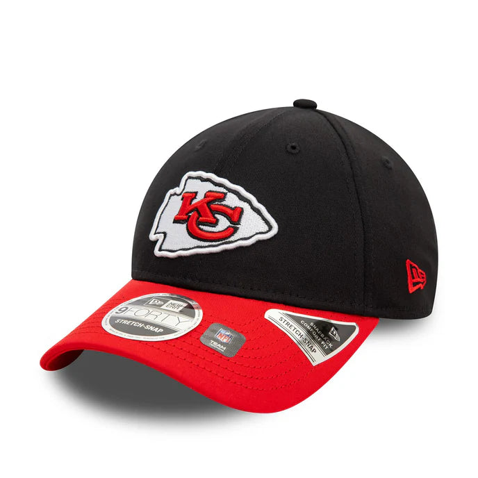 New Era 9FORTY Stretch Snap Kansas City Chiefs NFL Cap One Size Schwarz