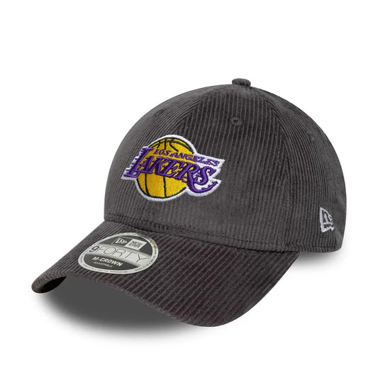 New Era Dunkelgraue LA Lakers NBA Cord 9FORTY M-Crown Verstellbare Cap